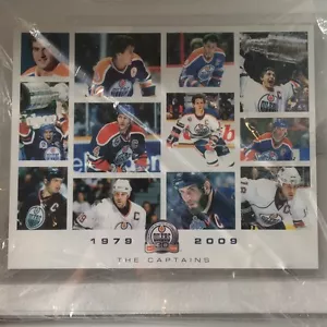 Edmonton Oilers Captains Plaque featuring Wayne Gretzky, Messier, Lowe 1979-2009 - Picture 1 of 3