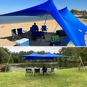 Shades - Giant Windproof Portable Shade - 15' x 15' - Sturdy - Customizable -... - Picture 1 of 8