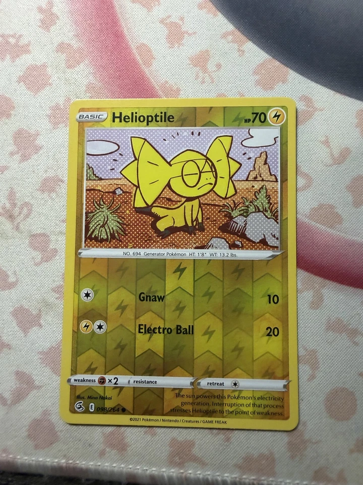 Helioptile Common SWSH08: Fusion Strike 098/264 NM Reverse Holo - Image 1 of 2