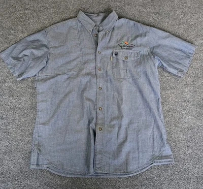 Beretta Shirt Mens XL Short Sleeve Button Up Vented Blue Shooting Hiking Outdoor - Image 1 of 4