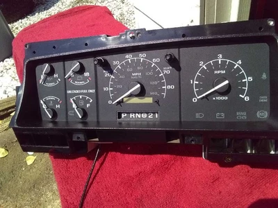 Ford truck bronco dash gauge cluster with tach 1992-1996 - Image 1 of 4