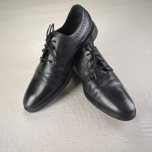 Cole Haan Grand OS Mens Size 10.5 M Black Leather Oxfords Cap Toe Shoes #C28881 - Picture 1 of 9