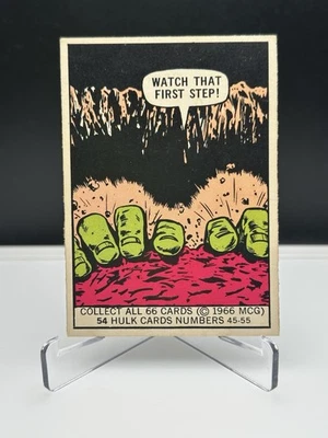 1966 DONRUSS MARVEL SUPER HEROES Trading Card #54 INCREDIBLE HULK! 🔥 - Image 1 of 4