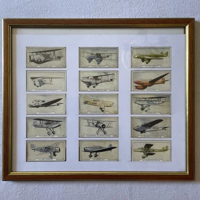 Framed John Players Cigarette Cards Aircraft’s Of The Royal Air Force 1938 .  - Image 1 of 4