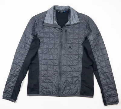 J.Lindeberg Atna Hybrid Quilted Golf Jacket Men's Large Gray Pertex Full Zip - Image 1 of 4