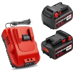 48-11-1860 2PACK 18V 6.5Ah Battery & Charger For Milwaukee M18 18Volt 48-11-1812 - Picture 1 of 6