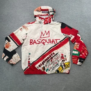 Jean-Michel Basquiat x Members Only Jacket Men M Red Windbreaker Shell - Picture 1 of 16