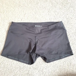 Nobull Low Rise 2” Athletic CrossFit Gray Shorts Size medium Women’s - Picture 1 of 5