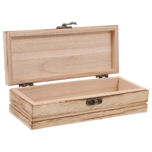 Caja de almacenamiento retro de bambú de madera maciza para baratijas y contenedores de joyas - Imagen 1 de 12