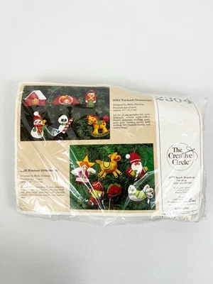 Toyland Christmas Ornaments 2304 Vintage Creative Circle Kit Makes 6 Felt READ - Image 1 of 4