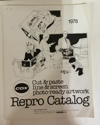RARE Cox 1978 Cut & Paste Line & Screen Photo Ready Artwork Repro Catalog - Image 1 of 4