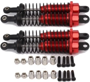 Amortiguador amortiguador de aleación 283004 rojo 80 mm 4 piezas para RC Hobby 1/16 Buggy Truck - Imagen 1 de 5