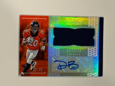 2016 Signature Series Devontae Booker Rookie Jersey Auto Holo Silver /50 Broncos - Image 1 of 3
