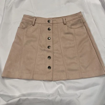 Minifalda de gamuza Zara para mujer M mediana vaquera occidental rodeo Foto 1 de 4