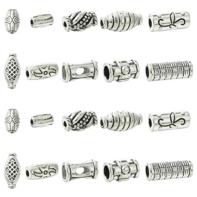 100x Tube Column Bead Tibetan Spacer Beads for Bracelets Necklace Jewelry Making - Image 1 of 4