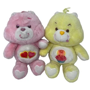 Vintage Care Bear Plush Love a Lot Birthday Pink Yellow Teddy 1983 Kenner - Picture 1 of 8