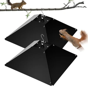 2er Pack 16 Zoll Metall hängende Eichhörnchen Schallwand für Vogelfutterhäuser Eichhörnchenfest... - Bild 1 von 6