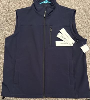 NWT Calvin Klein Men's Dark Navy Blue Infinite Stretch Full Zip Vest Size Large - Image 1 of 4