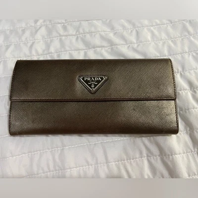 Prada Antique Gold Long Wallet - Image 1 of 4