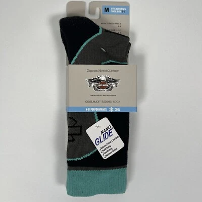 Calcetines de equitación Harley Davidson para mujer medianos 1 par NUEVO verde azulado ligeramente irregulares Foto 1 de 4