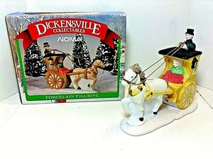 FIGURA DE NAVIDAD NOMA DICKENSVILLE CABALLO Y BUGGY CON CAJA ORIGINAL NUEVA EN CAJA RARA 1991 - Imagen 1 de 7