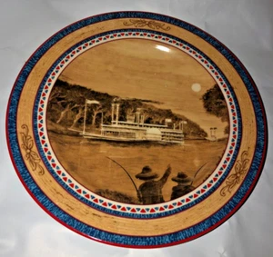 Sawyer Huckleberry Finn River Fishing Ceramic Plate Sample Hiap Huat Koyo 2001 - Picture 1 of 4