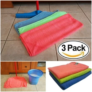 3 Stück Boden Mikrofaser Reinigungstuch Waschen Trocknen Mopp Rakel Lappen Handtuch SIEHE VIDEO - Bild 1 von 10