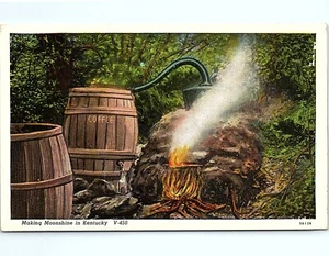 Postkarte Kentucky Making Moonshine Still Against Prohibition 1915 - Bild 1 von 3