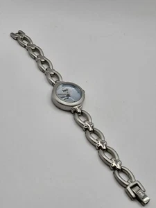 LEI Ladies Quartz Watch 22mm Round Satin Silver Tone Metal Band Bracelet - Picture 1 of 4