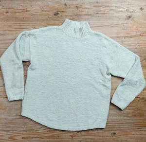 UNIQLO Damen Pullover Sweater weiß Fleece Langarm Stehkragen Größe S - Bild 1 von 6