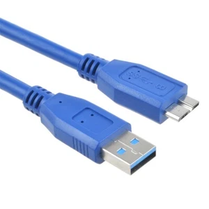 6ft Blue USB 3.0 Power Data Cable/Cord/Lead for Toshiba External Hard Drive Disk - Picture 1 of 4