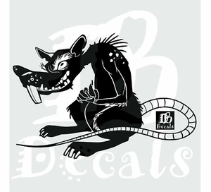 Evil Dirty Rat Bad Monster Mouse Animal Car Truck Window PC Vinyl Decal Sticker - Picture 1 of 3