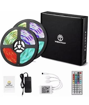WenTop Led Light Strip Kit DC12V UL Listed Power Supply SMD 5050 32.8 Ft 10M - Image 1 of 4