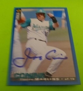 1995 JEFF CONINE Collector's Choice SE SIGNED Baseball Card #134 Florida Marlins