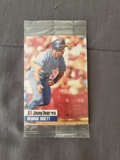 1993 Jimmy Dean Baseball Sealed Pack George Brett Top Sandberg Back