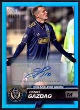 2023 Topps MLS Blue Foil Autographs Daniel Gazdag Auto 37/50 Philadelphia Union