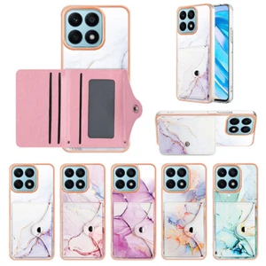 For Huawei Mate 60 Honor 90 X8 Card Case+Border IMD Flip Case Phone Case Cover - Picture 1 of 17