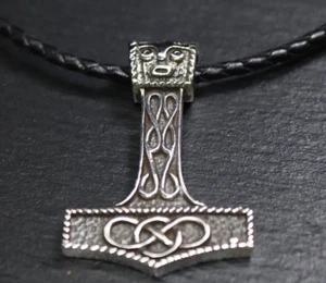 Anhänger Thors Hammer Mjölnir 925 Silber Vikinger Bikerschmuck Echtsilber #L33 - Bild 1 von 6