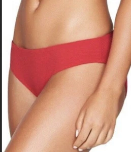 Sea Level Australia neu mit Etikett rot Riviera gerippt normal Bikinihose Schwimmen Größe 12 - Bild 1 von 7