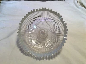 Vintage Very Rare Scalloped Glass Candle Wax Container Candle Stick Sconce - Picture 1 of 5