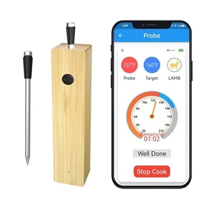 Kabellos Grillthermometer Bluetooth Fleischthermometer Ofen Smoker Grill IP67 DE - Bild 1 von 8