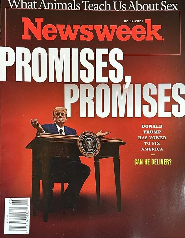 NEWSWEEK MAGAZINE | 02.07.2025  | PROMISES, PROMISES | DONALD TRUMP - Image 1 of 1