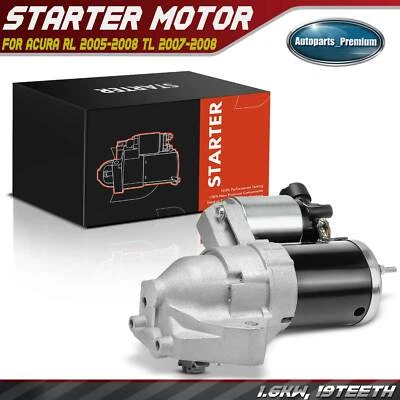 Novo motor de arranque para Acura RL 2005-2008 TL 2007-2008 1.6 KW 12V CCW 19 dentes - Imagem 1 de 4