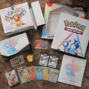 Pokemon Prismatic Evolution EMPTY ETB + Poster Collection w/ Promos *No Packs* - Picture 1 of 24
