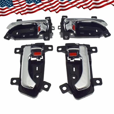 For Kia Sportage 11-16 4Pcs Inside Door Handles Chrome Front Rear Left Right USA - Image 1 of 4
