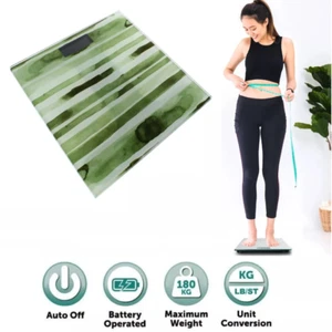 Digitale Personenwaage 180KG Körpergewicht Waage LCD Elektronisch 28x28CM - Bild 1 von 6