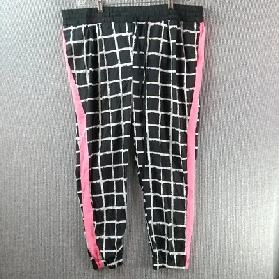 Ali And Kris Pants Womens 2XL XXL Black White Check Pink Side Stripe Lounge Wear - Image 1 of 4