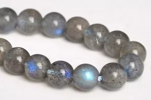5MM Genuine Natural Labradorite Beads Madagascar Grade AA Round Beads 7.5" - Picture 1 of 6