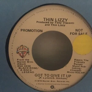 THIN LIZZY Got To Give It Up rare promo 45 from 1979 - Imagen 1 de 2