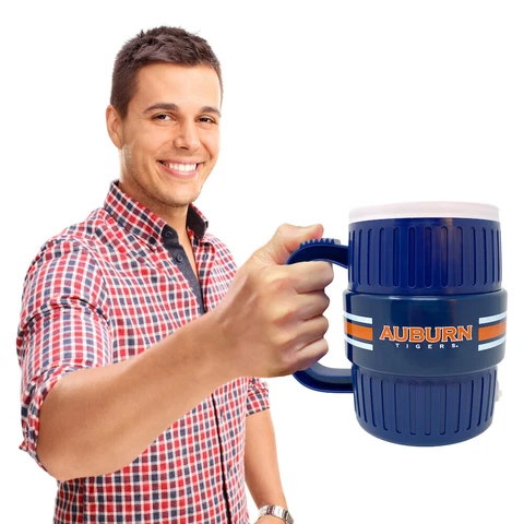 AUBURN TIGERS Water Cooler Mug - Beer Coffee Cup Stein Tailgating Gift Cover